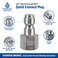 ESSENTIAL WASHER Plated Steel 14 Female Quick Connect Fittings Pressure Washer Pressure Washer Plugs 4200 PSI 2 Pack