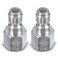 ESSENTIAL WASHER Plated Steel 14 Female Quick Connect Fittings Pressure Washer Pressure Washer Plugs 4200 PSI 2 Pack