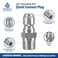 ESSENTIAL WASHER Plated Steel 38 Male Quick Connect Fittings Pressure Washer Pressure Washer Plugs 4200 PSI 2 Pack