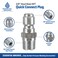 ESSENTIAL WASHER Plated Steel 38 Male Quick Connect Fittings Pressure Washer Pressure Washer Plugs 4200 PSI 2 Pack