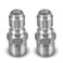 ESSENTIAL WASHER Plated Steel 38 Male Quick Connect Fittings Pressure Washer Pressure Washer Plugs 4200 PSI 2 Pack