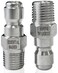 ESSENTIAL WASHER Essential Washer Stainless Steel Plug Male NPT Pressure Washer Quick Connect Fittings 5000 PSI Set Of 2