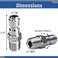 ESSENTIAL WASHER Essential Washer Stainless Steel Plug Male NPT Pressure Washer Quick Connect Fittings 5000 PSI Set Of 2