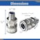 ESSENTIAL WASHER Essential Washer Stainless Steel Quick Connect Male NPT Pressure Washer Quick Connect Fittings 5000 PSI Set Of 2