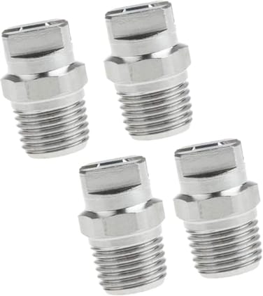 Marsrut Flat Fan High Pressure Washer Spray Tip 14BSPT Male Thread 304 Stainless Steel Nozzle 65 Degree 2mm Orifice Diameter Easy to Install 4 Pieces