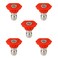 Larcele Pressure Washer Spray Nozzle Tip Set Replacement Sprayer Nozzle Tips for Pressure Washers Accessories14 Quick Connect 4500 PSI 5 Pack Red 0 Degree QXJPZ01