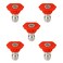Larcele Pressure Washer Spray Nozzle Tip Set Replacement Sprayer Nozzle Tips for Pressure Washers Accessories14 Quick Connect 4500 PSI 5 Pack Red 0 Degree QXJPZ01
