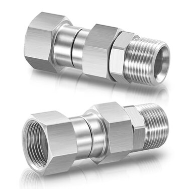 M MINGLE Pressure Washer Swivel Fitting Metric M22 14mm Thread Stainless Steel 4500 PSI 2 Pcs