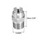 uxcell Flat Fan Spray Tip 14BSPT Male Thread 304 Stainless Steel Nozzle 110 Degree 24mm Orifice Diameter 2 Pcs