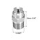 uxcell Flat Fan Spray Tip 14BSPT Male Thread 304 Stainless Steel Nozzle 110 Degree 24mm Orifice Diameter 2 Pcs