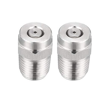 uxcell Pressure Washer Nozzle 14NPT Thread Spray Tip 2 Pcs 0 Degree 12mm Orifice Diameter