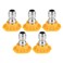 X AUTOHAUX 15 Degrees High Pressure Washer Spray Nozzle Tips 14 Quick Connect Sprayer Nozzle Tips for Pressure Washers Accessories Yellow 5 Pcs