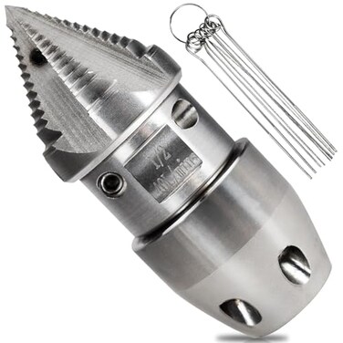 zzhanff ZZHANFF 12 npt Sewer Jetter Nozzle for 2900 PSI 40 Lmin Pressure Washer Stainless Steel Quickly Rotating for Municipal Drain Pipe Cleaning