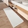 AMOAMI Waffle Runner Rug Super Absorbent Non Slip Bath Mats for Bathroom Floor Machine Washable Boho Bathroom Runner Rug with Tassels Ideal for Hallway Bedroom Laundry Room 2 x 5