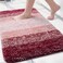 Arotive Microfiber Bathroom Rugs Shaggy Soft and Absorbent Bath Rug NonSlip Thick Plush Machine Washable Dry Bath Mats for Bathroom Tub and Shower 24x16 Burgundy Rectangular