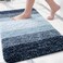 Arotive Microfiber Bathroom Rugs Shaggy Soft and Absorbent Bath Rug NonSlip Thick Plush Machine Washable Dry Bath Mats for Bathroom Tub and Shower 24x16 Dark Blue Rectangular