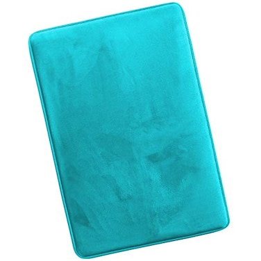 Clara Clark Bathroom Rugs Ultra Soft Plush Bath Mat for Bathroom NonSlip Velvet Memory Foam Bath Rugs 20 x 32 Solid Teal Blue