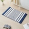 CozeCube Bath mats for Bathroom Non Slip Fluffy Absorbent Microfiber Bath mat Washable Aesthetic Bathroom Rugs Small Navy Blue Striped Bath mat Navy Blue 24 x 16
