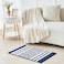 CozeCube Bath mats for Bathroom Non Slip Fluffy Absorbent Microfiber Bath mat Washable Aesthetic Bathroom Rugs Small Navy Blue Striped Bath mat Navy Blue 24 x 16