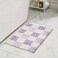 CozeCube Bath mats for Bathroom Non Slip Fluffy Absorbent Microfiber Bath mat Washable Aesthetic Bathroom Rugs Small Purple Checkered Bath mat Lavender 24 x 16