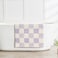 CozeCube Bath mats for Bathroom Non Slip Fluffy Absorbent Microfiber Bath mat Washable Aesthetic Bathroom Rugs Small Purple Checkered Bath mat Lavender 24 x 16
