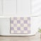 CozeCube Bath mats for Bathroom Non Slip Fluffy Absorbent Microfiber Bath mat Washable Aesthetic Bathroom Rugs Small Purple Checkered Bath mat Lavender 24 x 16