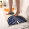 DBJOY Boho Bathroom Rugs NonSlip Abstract Bath Rugs Microfiber Cute Mat Black Washable for TubeWashbasinToilet BeigeMoon 16X24