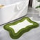 HAOCOO Bath Mats for Bathroom Non Slip 18x25 inch Green Gradient Irregular Shape Cute Bath Mat Microfiber Washable Absorbent Carpet Floor Mats for Bathroom Indoor Door Mat Sink Tub Shower