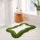 HAOCOO Bath Mats for Bathroom Non Slip 18x25 inch Green Gradient Irregular Shape Cute Bath Mat Microfiber Washable Absorbent Carpet Floor Mats for Bathroom Indoor Door Mat Sink Tub Shower