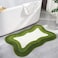 HAOCOO Bath Mats for Bathroom Non Slip 18x25 inch Green Gradient Irregular Shape Cute Bath Mat Microfiber Washable Absorbent Carpet Floor Mats for Bathroom Indoor Door Mat Sink Tub Shower
