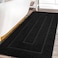 HOMORE Black Bathroom Rug 24x60 Inch Soft Absorbent Bathroom Runner Rug Washable Bath Runners Rugs Non Slip Long Bath Rug for Shower Tub