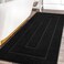 HOMORE Black Bathroom Rug 24x60 Inch Soft Absorbent Bathroom Runner Rug Washable Bath Runners Rugs Non Slip Long Bath Rug for Shower Tub