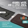 ITSOFT Memory Foam Bath Mat 24x16 Non Slip Machine Washable Quick Dry Absorbent Rugs Bath Mats for Bathroom Floor Tub Shower Bathroom Rug Chocolate Brown