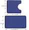 Madeals Memory Foam Bathroom Toilet Rug Set 4 Piece with Toilet Lid Cover and Tank Covers Navy Blue