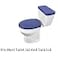 Madeals Memory Foam Bathroom Toilet Rug Set 4 Piece with Toilet Lid Cover and Tank Covers Navy Blue