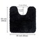 MIULEE Black Toilet Rugs UShapedSoft Absorbent Microfiber Bathroom Rugs Non Slip Quick Dry Fluffy Contour Bath Mats for Toilet Base Bathroom Floor Machine Washable 20x20 Inch