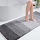 OLANLY Large Bathroom Rugs Mat 54x24 Extra Soft Absorbent Microfiber Bath Rugs Rubber Backing Quick Dry Machine Washable Bath Mats for Bathroom Floor Tub and Shower Home Decor Accessories Grey