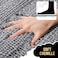 OLANLY Thick Bathroom Rugs 30x20 Extra Soft Absorbent Chenille Striped Bath Rugs Rubber Backing Machine Wash Dry Bath Mats for Bathroom Floor Tub and Shower Home Decor Accessories Grey