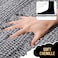 OLANLY Thick Bathroom Rugs 30x20 Extra Soft Absorbent Chenille Striped Bath Rugs Rubber Backing Machine Wash Dry Bath Mats for Bathroom Floor Tub and Shower Home Decor Accessories Grey