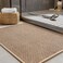 PADOOR NonSlip Bath Mat With RubberBacking Braided Absorbent Machine Washable Thin Rug Quick Dry Fits Under Door for Bathroom Floor 20x32 Beige