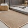 PADOOR NonSlip Bath Mat With RubberBacking Braided Absorbent Machine Washable Thin Rug Quick Dry Fits Under Door for Bathroom Floor 20x32 Beige