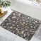Rstick Pebble Stone Print Bathroom Rugs Non Slip Washable Cobblestone Pattern Bath Mat Small Rubber Backed Floor Mat 17x24