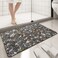 Rstick Pebble Stone Print Bathroom Rugs Non Slip Washable Cobblestone Pattern Bath Mat Small Rubber Backed Floor Mat 17x24