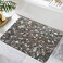 Rstick Pebble Stone Print Bathroom Rugs Non Slip Washable Cobblestone Pattern Bath Mat Small Rubber Backed Floor Mat 17x24
