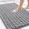 Smiry Bathroom Rugs Mat 30x20 Extra Soft Absorbent Chenille Bath Rugs Non Slip Rubber Backing Machine Washable Quick Dry Bath Mats for Bathroom Floor Tub Shower Home Decor Accessories Grey