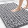 Smiry Bathroom Rugs Mat 30x20 Extra Soft Absorbent Chenille Bath Rugs Non Slip Rubber Backing Machine Washable Quick Dry Bath Mats for Bathroom Floor Tub Shower Home Decor Accessories Grey