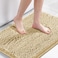 H.VERSAILTEX HVERSAILTEX Ultra Soft Texture Chenille Plush Bath Rugs Floor Mats Hand Tufted Bath Rug Non Slip Microfiber Door Mat for KitchenEntrywayLiving Room 32 by 20 inches Beige