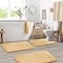 Clara Clark 3 Piece Bathroom Rugs Sets Memory Foam Bath Mat Set Ultra Soft Plush Cozy Non Slip Machine Washable Quick Dry Bathroom Rugs Vanilla Frost