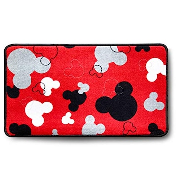 J.Ehonace JEhonace Cartoon Mouse NonSlip Bath Mat 17x30 Cute 100 Polyester Soft Kitchen Rug for Kids Bedroom Bathroom with AntiSlip Backing Machine Washable Doormat Home Decor Red