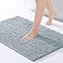 FRESHMINT Chenille Bathroom Rugs NonSlip Bath Mat 32x20 Washable Soft Shower Mat for Bathroom Floor Tub Fluffy Shag Bath Rugs Durable Thick Water Absorbent Microfiber Shower Rugs Sky Gray